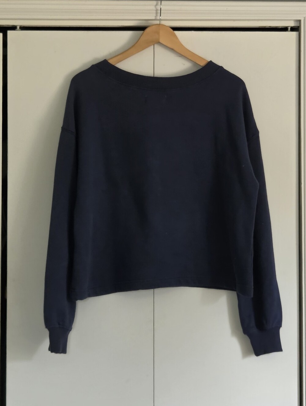 Anthropologie Navy Floral Graphic Sweatshirt - Fleur de Jardin - Picture 3 of 5